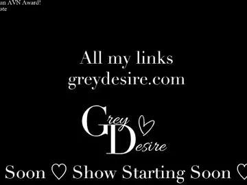 Discover Greydesire69, she wants to masturbate for you greydesire69 from Chaturbate